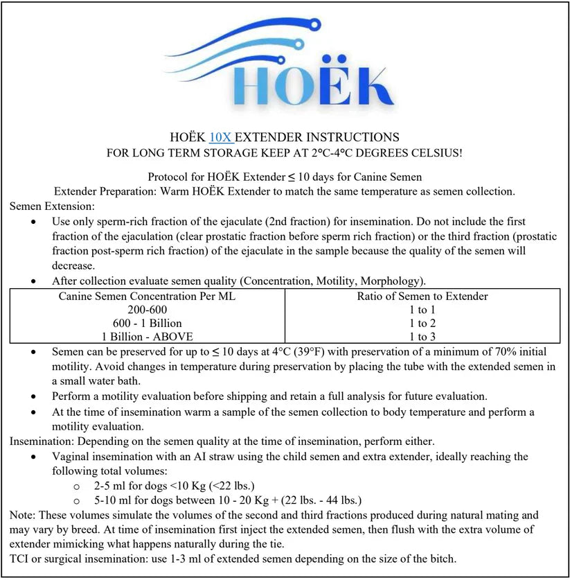 Canīnus-Ext ™ Chilled RTU Extender 10 X : Long Term Canine Extender 20ML Horizon Animal Care