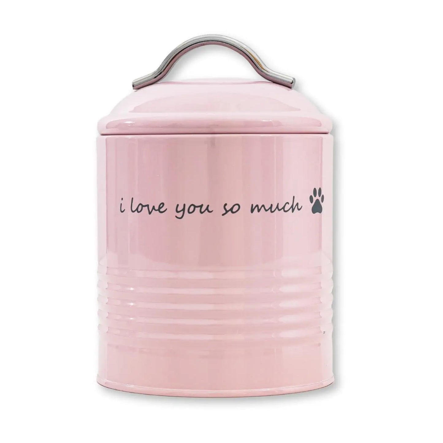 "I Love You So Much" Dog Treat Canister Gift Set – Pink & Blue American Pet Supplies