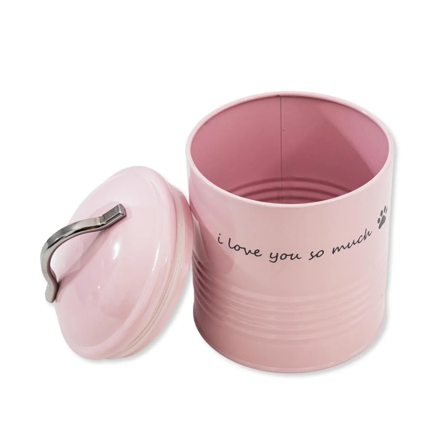 "I Love You So Much" Dog Treat Canister Gift Set – Pink & Blue American Pet Supplies