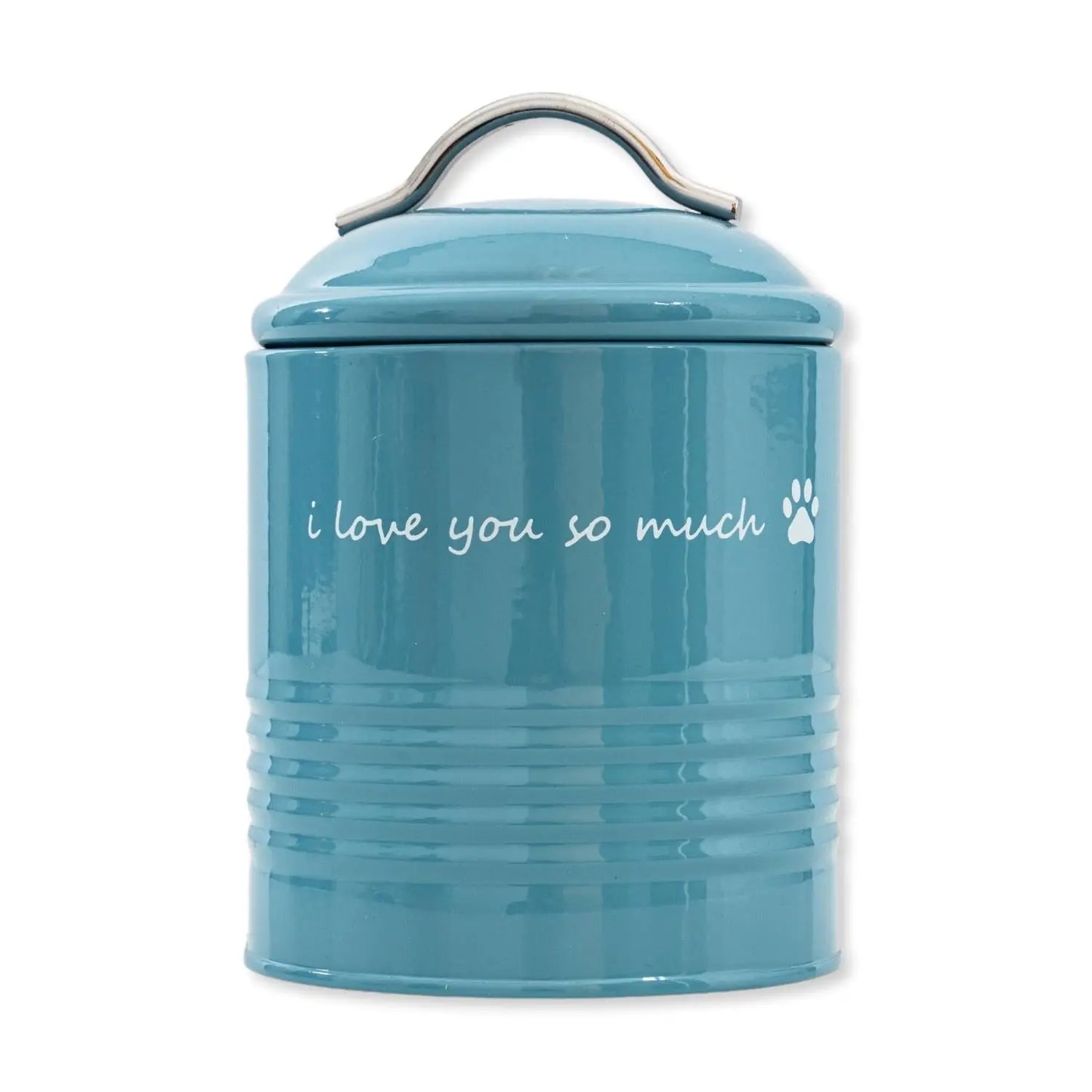 "I Love You So Much" Dog Treat Canister Gift Set – Pink & Blue American Pet Supplies