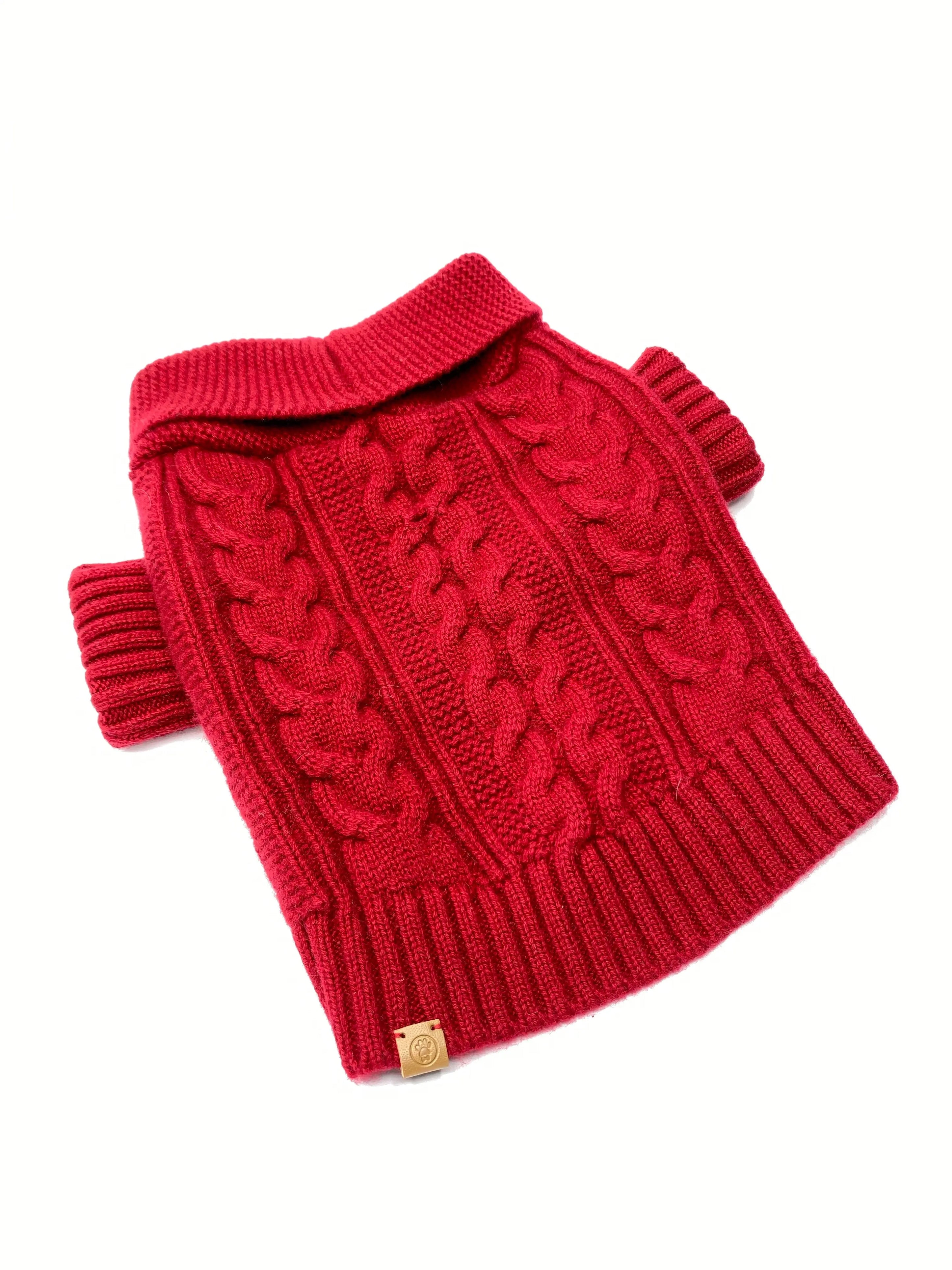 Brooklyn Cashmere Cardigan, Garnet BESPOKE PAWS