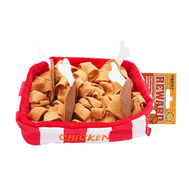 Milou & Lumi Pet Snuffle Mat Treat Hiding Toy - Fried Chicken Dr. Milou