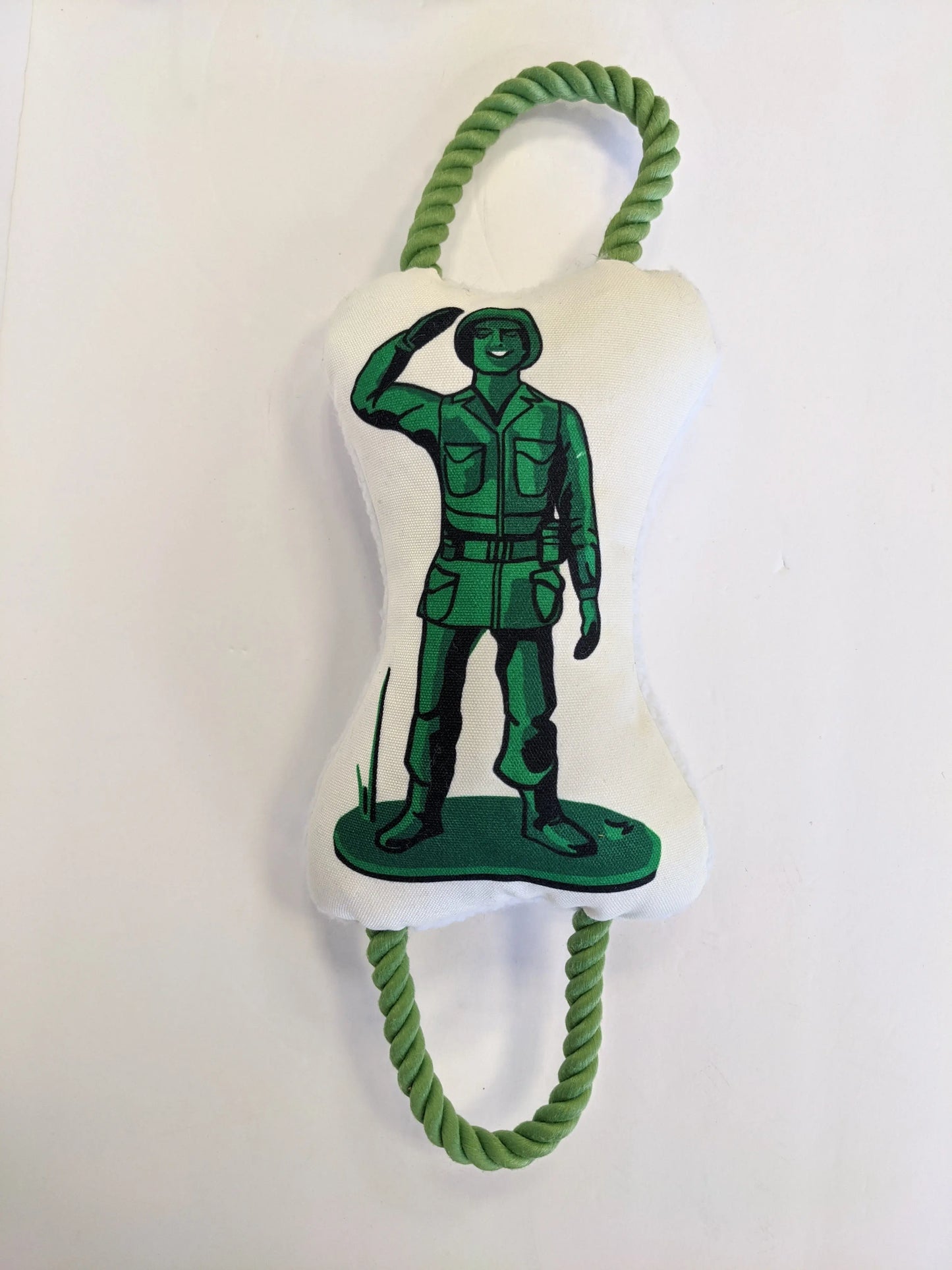 Retro Soldier with Squeaker & Crinkle Paper Plush Dog Toy American Pet Supplies