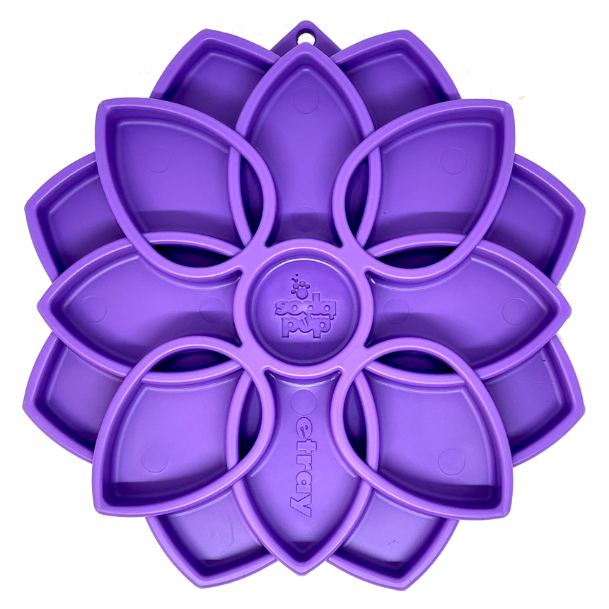 Mandala eTray Shallow Slow Feeder Dog Bowl for Enrichment | USA Made