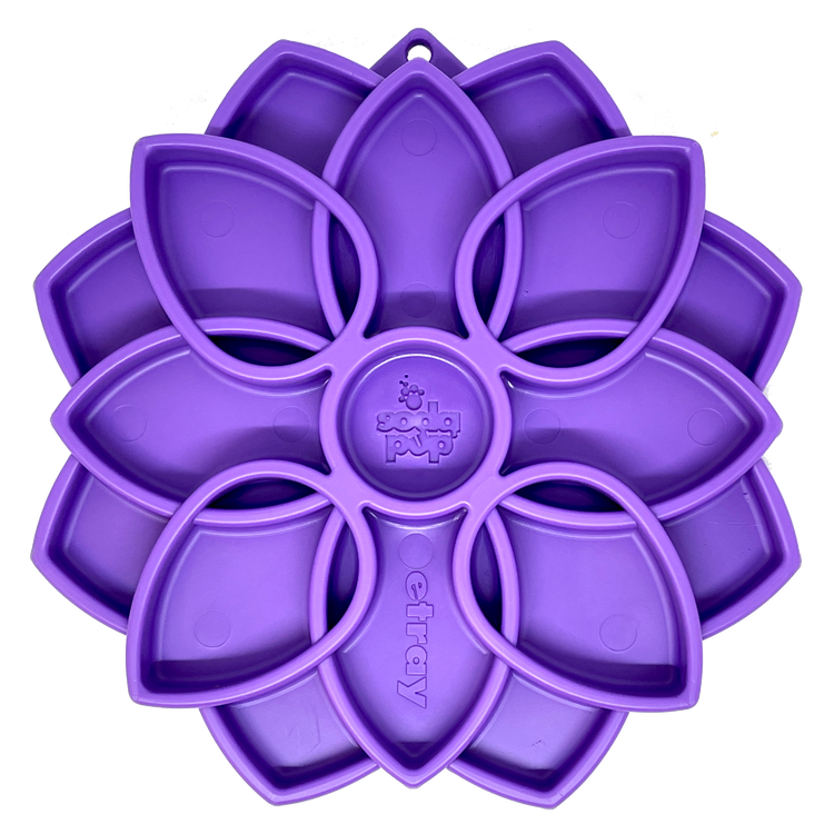 Mandala eTray Shallow Slow Feeder Dog Bowl for Enrichment | USA Made