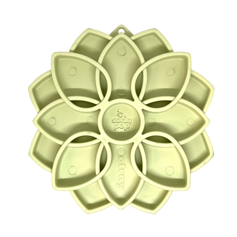 Mandala Softie eTray Shallow Slow Feeder Dog Bowl with Suction Cups | USA Made