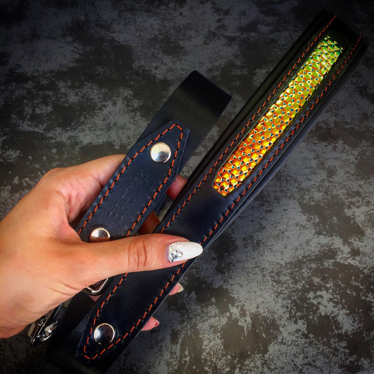 Bestia D'Albertis Leather Dog Collar
