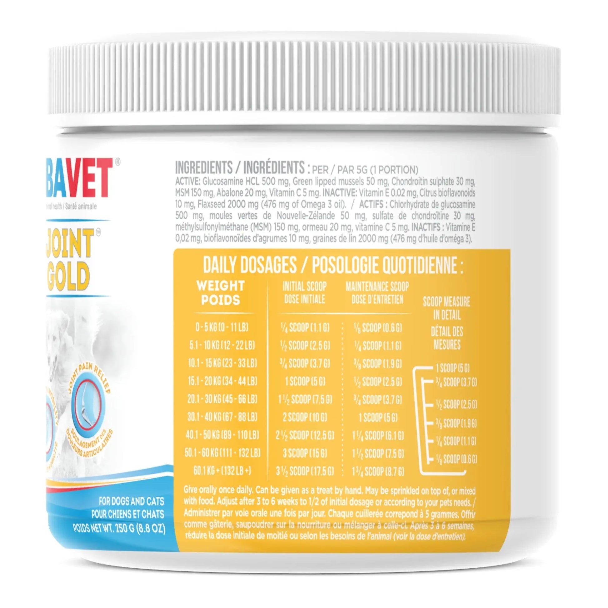 UBAVET Joint Gold Joint Care Powder for Dogs & Cats – 8.8 oz (250g) American Pet Supplies