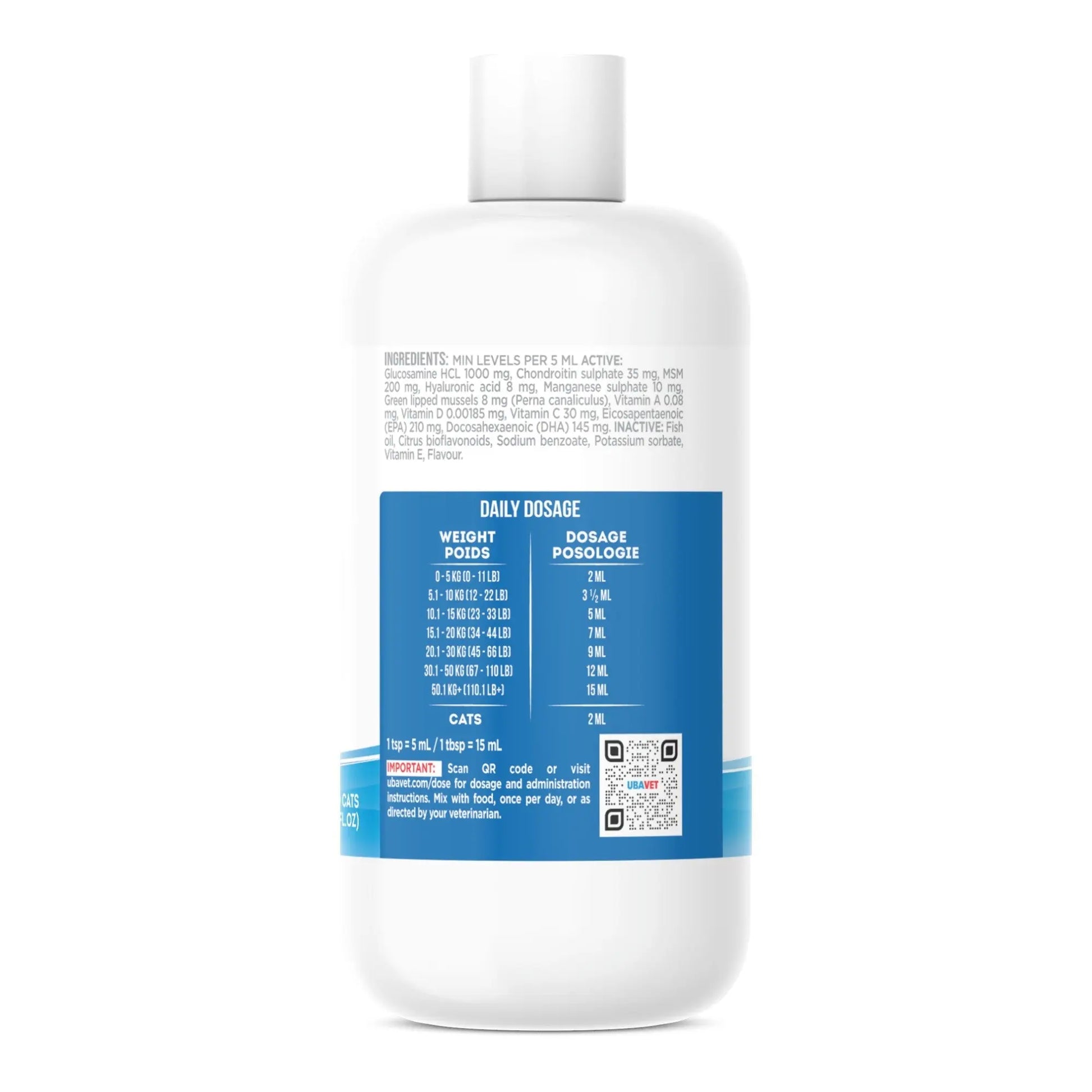 UBAVET Joint Power MEG Maximum Joint Care Liquid for Cats and Dogs American Pet Supplies