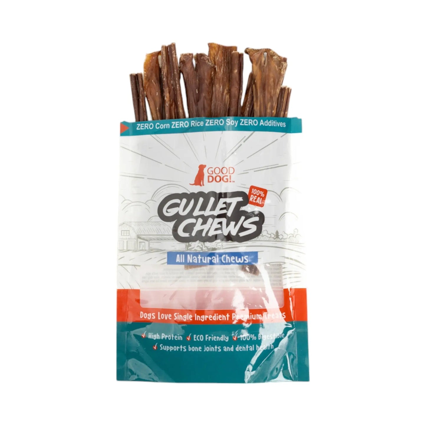 All-Natural Beef Gullet Stick Dog Treats – Delicious & Nutritious, Healthy Chews – 6 Inches (10-Pack) American Pet Supplies