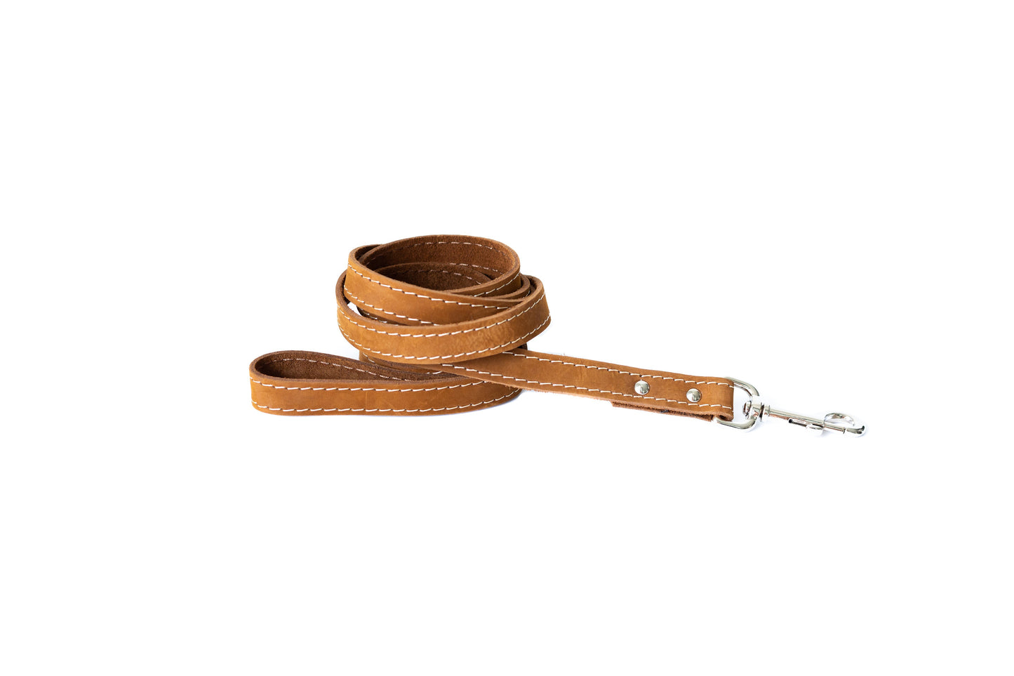 Traditional Earth Brown Leather Dog Leash Euro-Dog Collars and Leads