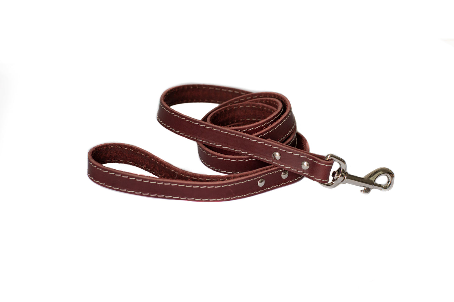 Traditional Chocolate Leather Leash Euro-Dog Collars and Leads