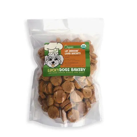 Lucky's Lip Smackin' Liver Biscuits Happy Dog Food