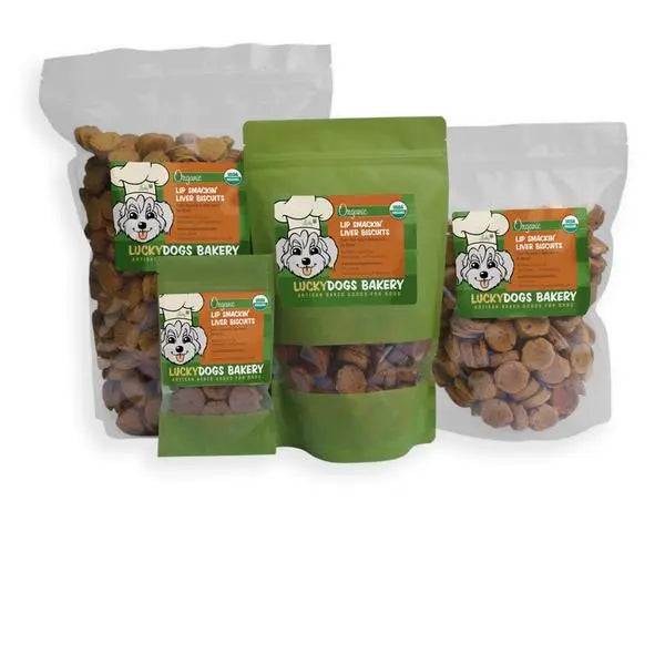 Lucky's Lip Smackin' Liver Biscuits Happy Dog Food