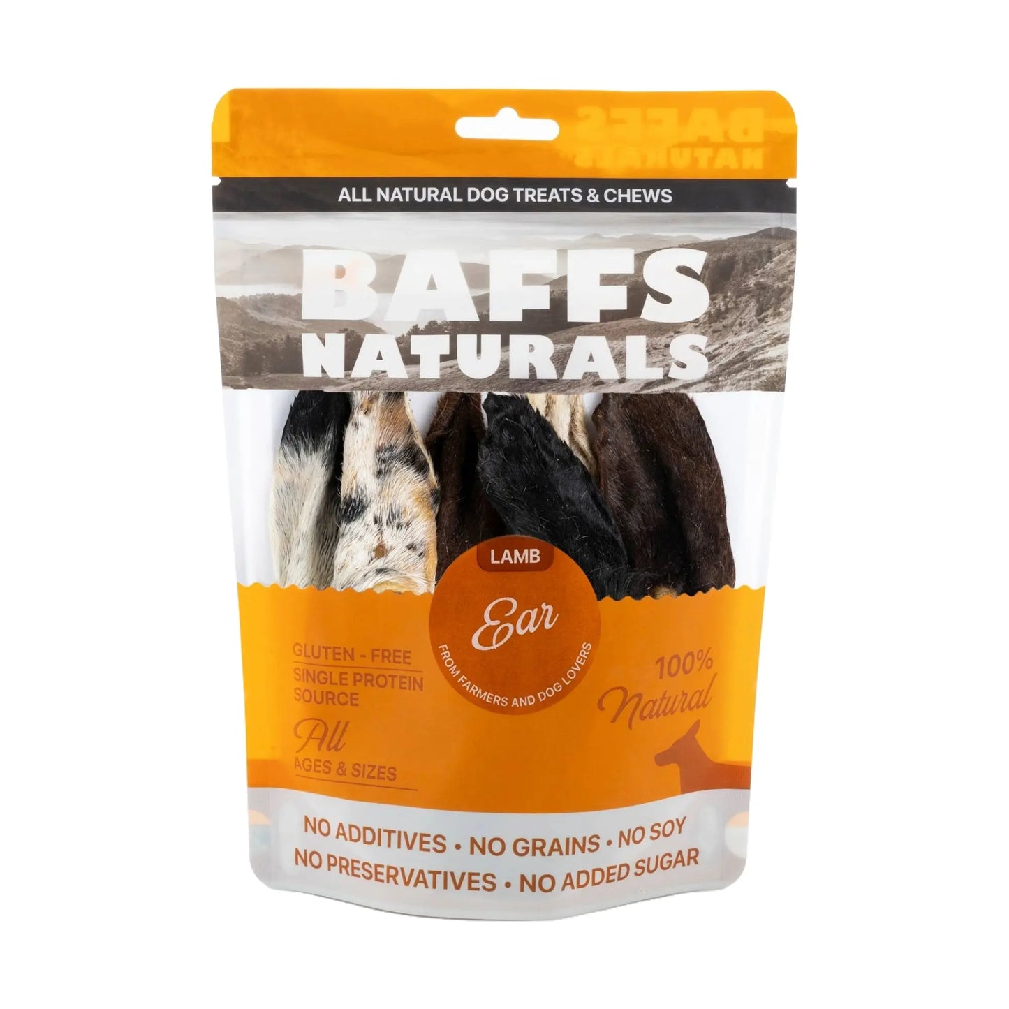 BAFFS NATURALS All-Natural Premium Lamb Ear Dog Chews – (3.5oz Bag) American Pet Supplies