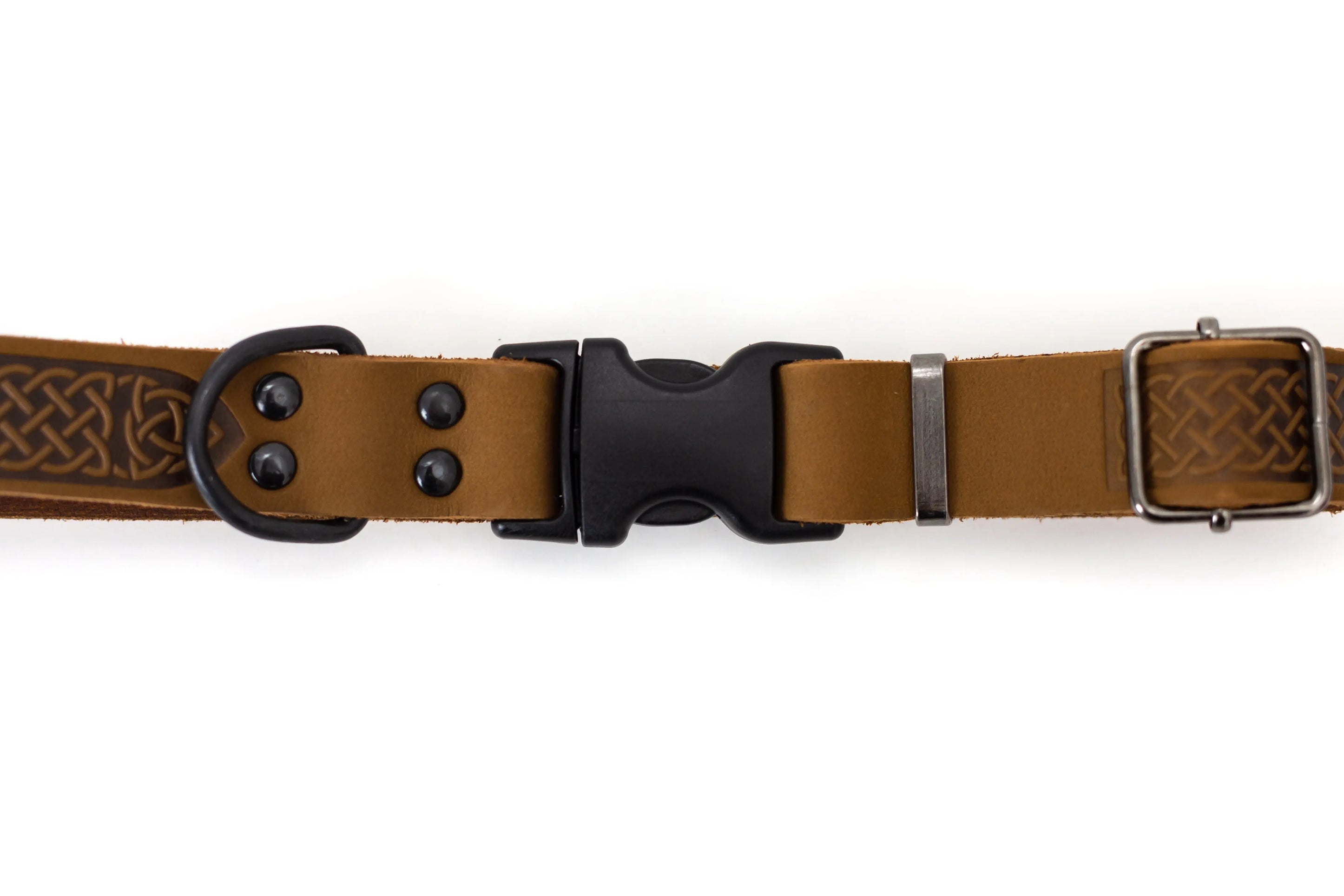 Celtic Sport Earth Brown Leather Dog Collar Euro-Dog Collars and Leads