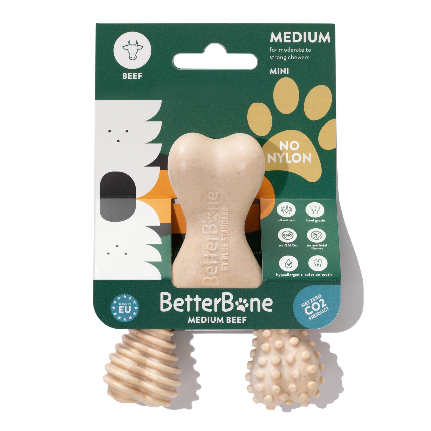 BetterBone MEDIUM Durability CHEW TOY: Perfect Chew for Everyday Chewers | Natural Ingredients, Eco-Friendly, Non-Toxic BetterBone All Natural Eco-Friendly Dog Chews & Bones