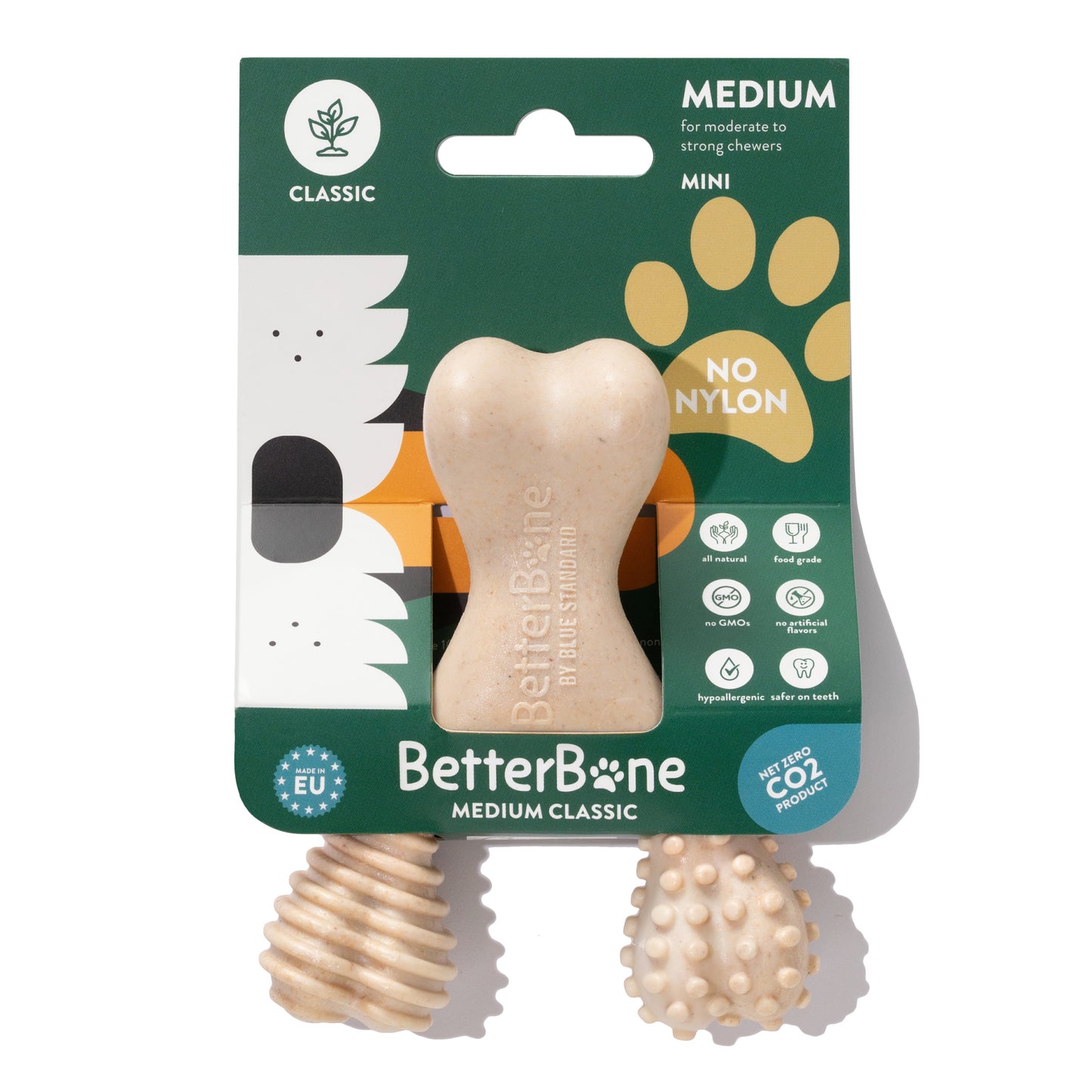 BetterBone MEDIUM Durability CHEW TOY: Perfect Chew for Everyday Chewers | Natural Ingredients, Eco-Friendly, Non-Toxic BetterBone All Natural Eco-Friendly Dog Chews & Bones