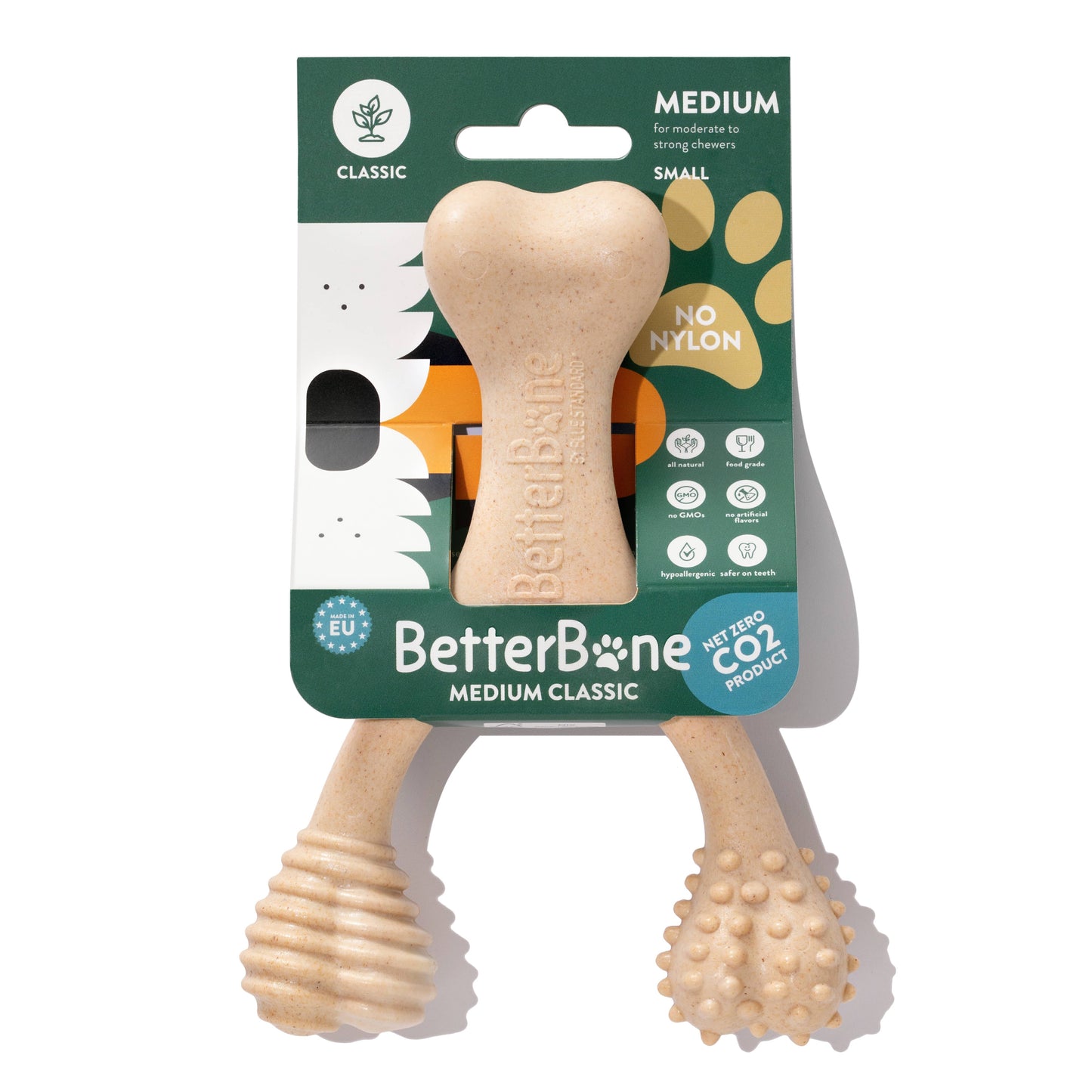 BetterBone MEDIUM Durability CHEW TOY: Perfect Chew for Everyday Chewers | Natural Ingredients, Eco-Friendly, Non-Toxic BetterBone All Natural Eco-Friendly Dog Chews & Bones