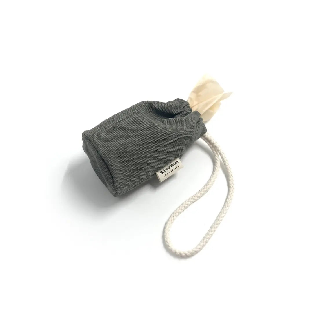 Cloth Dog Poop Bag Holder in Cotton Canvas | Boba & Vespa