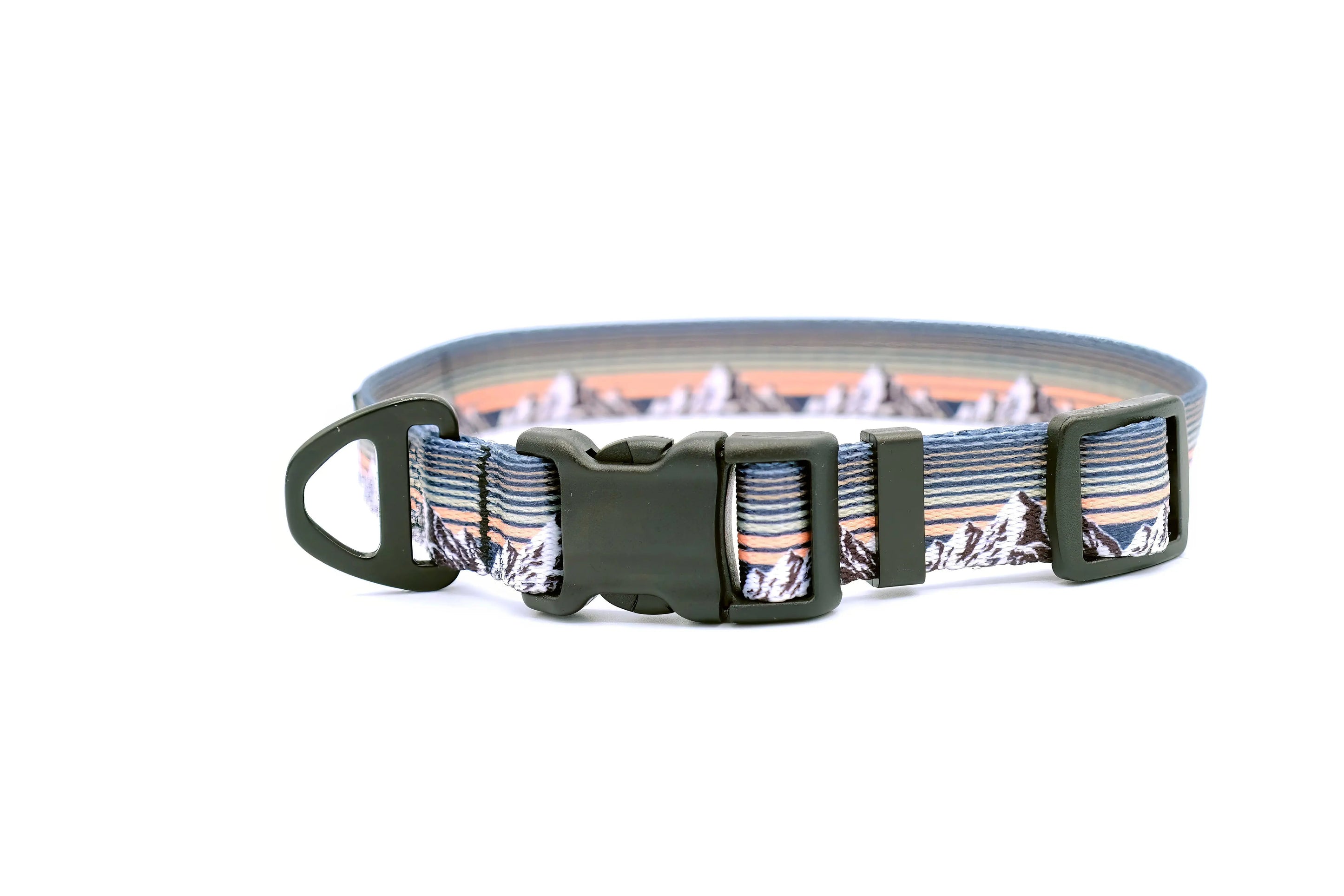Outdoor Style Mountain Sunset Nylon Dog Collar Euro-Dog Collars and Leads