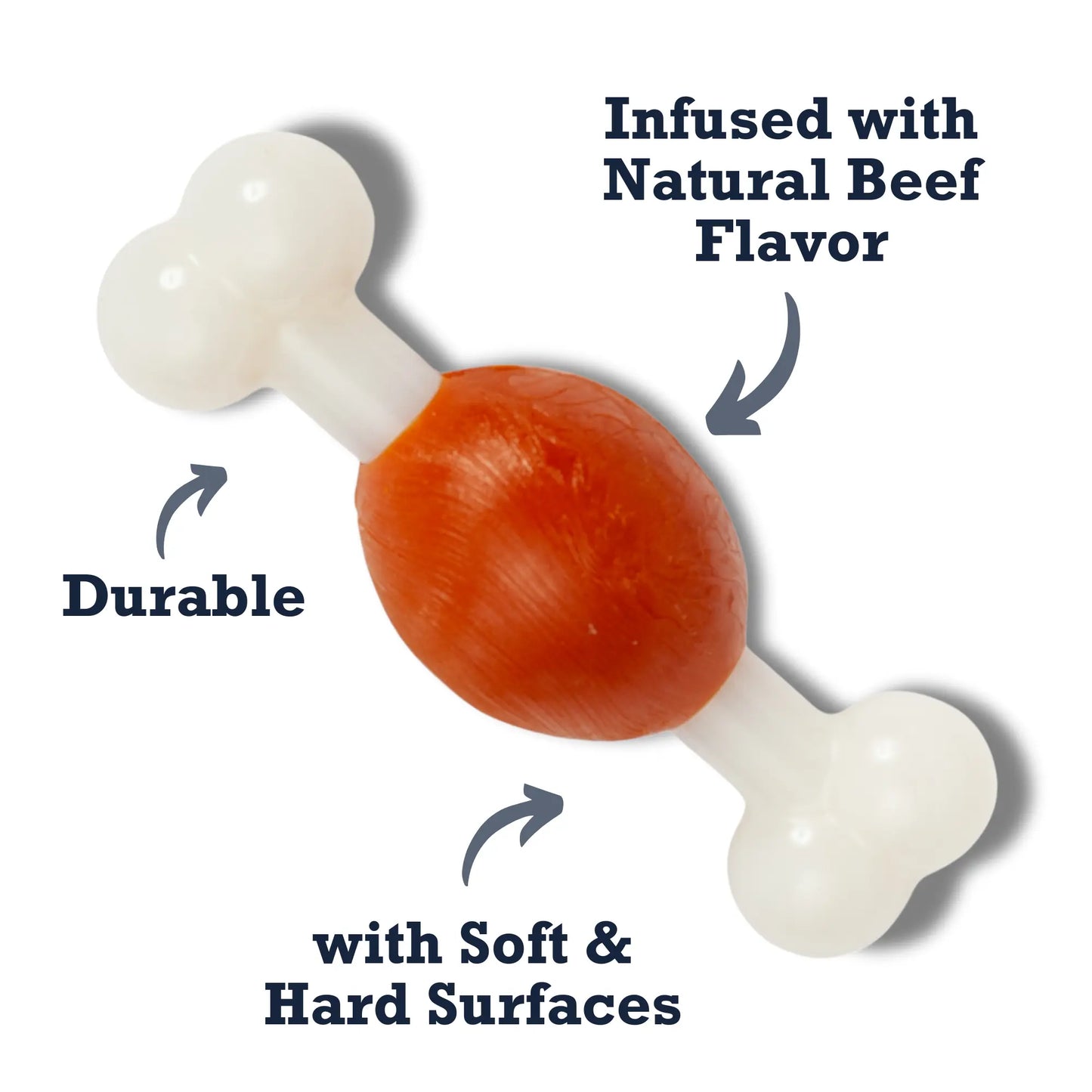 Country Living TPR & Nylon Bone Dog Chew Toy - Beef-Flavored, Ideal for Small Dogs American Pet Supplies