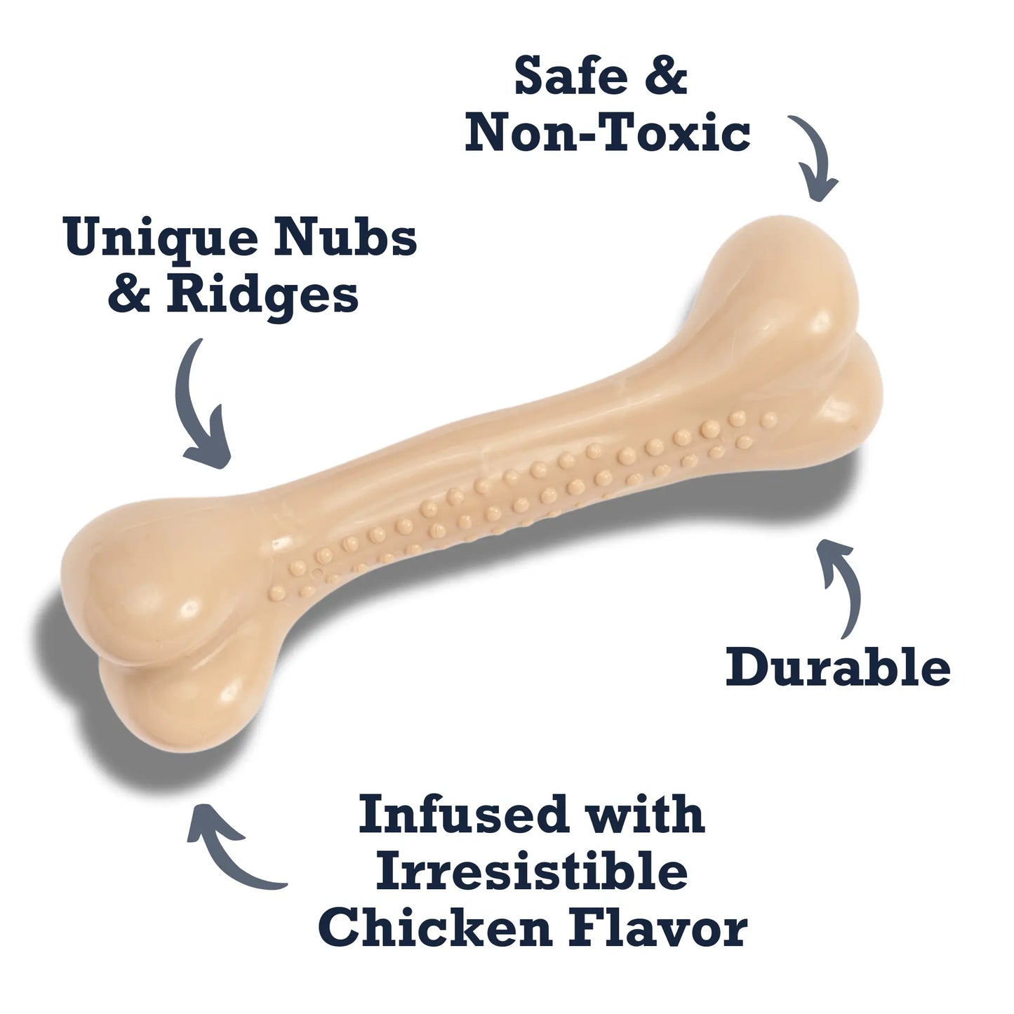 Country Living Nylon Chew Bone Toy for Dogs (Chicken-Flavored), Ideal for Heavy Chewers American Pet Supplies