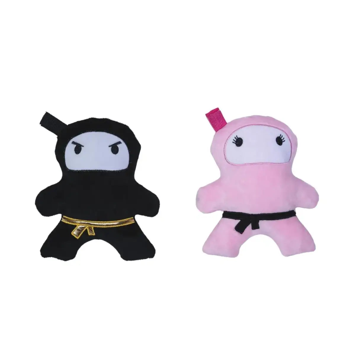 Pink & Black Ninja Love Plush Dog Toy Gift Set – with Squeaker & Crinkle Paper for Fun Play American Pet Supplies
