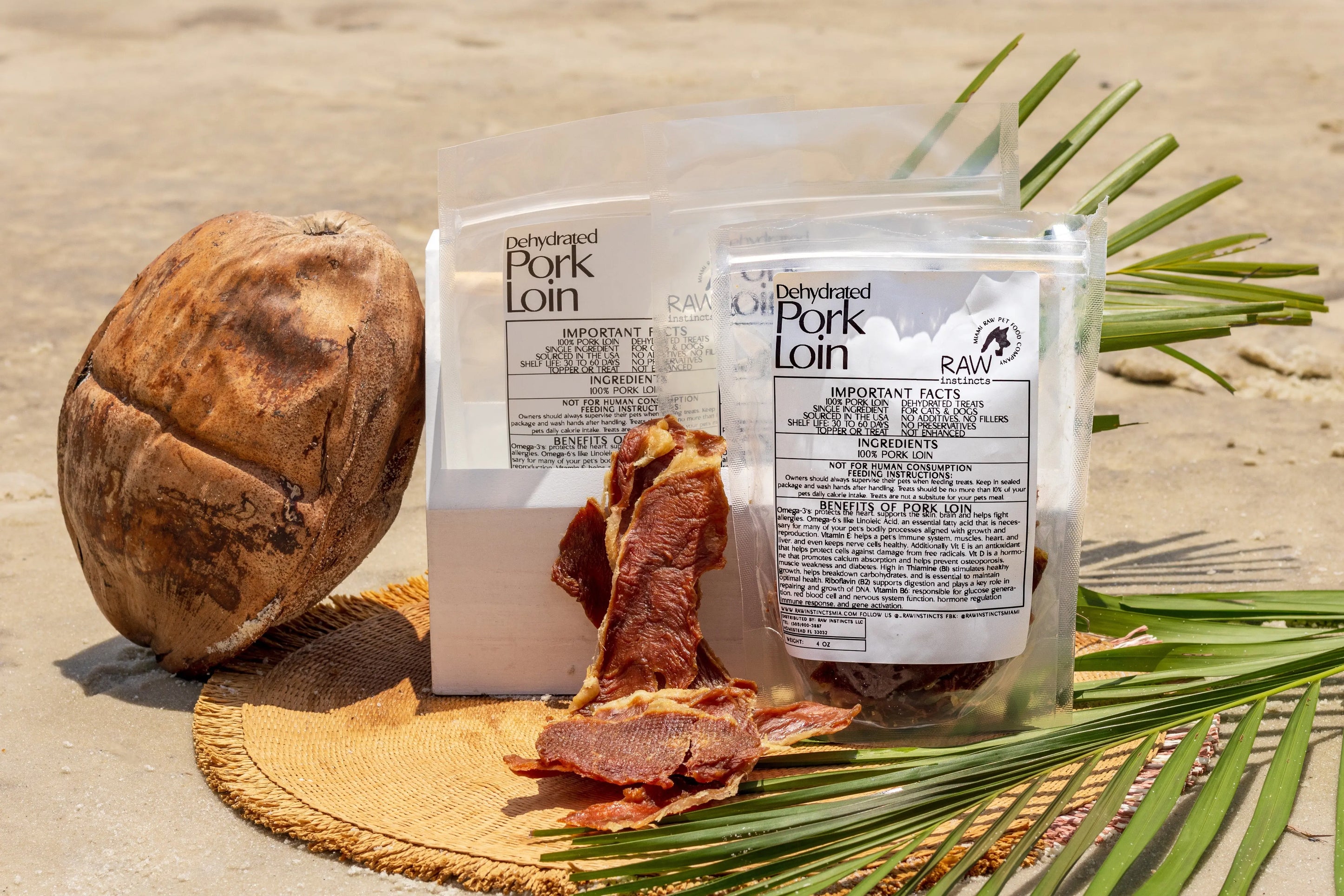 Dehydrated Pork Loin | Raw Instincts | USA-Sourced, Small Batch Treat for Cats & Dogs Raw Instincts