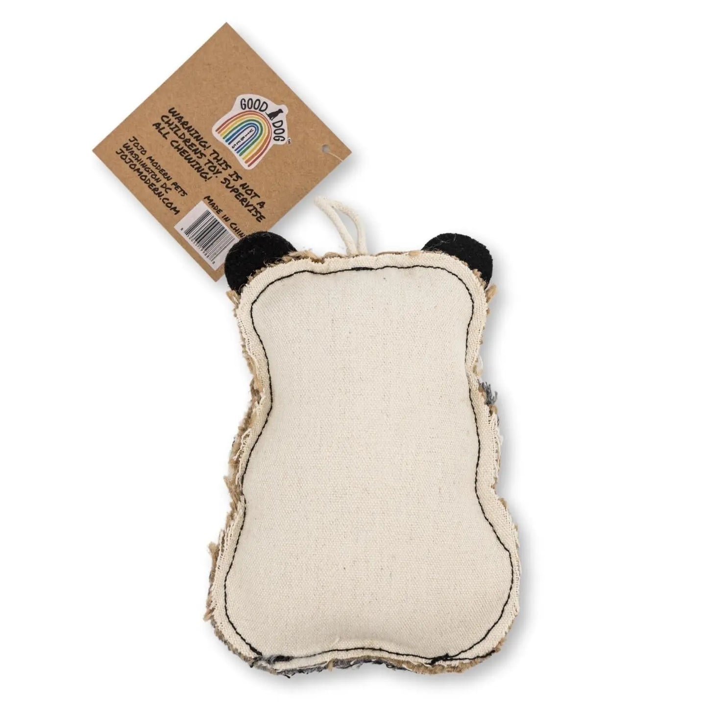 Canvas & Jute Panda-Shaped Dog Chew Toy – Durable, Safe and Non-Toxic American Pet Supplies