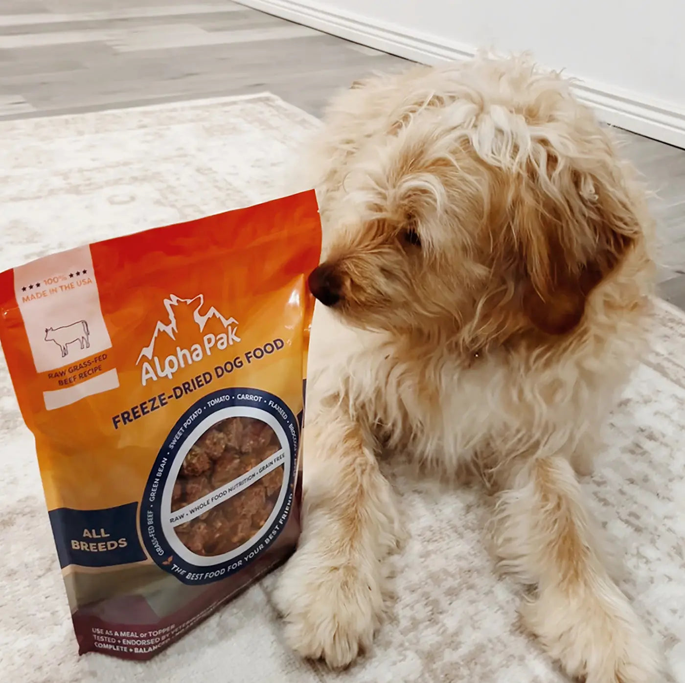 PREMIUM RAW FREEZE DRIED DOG FOOD BEEF Alpha Pak