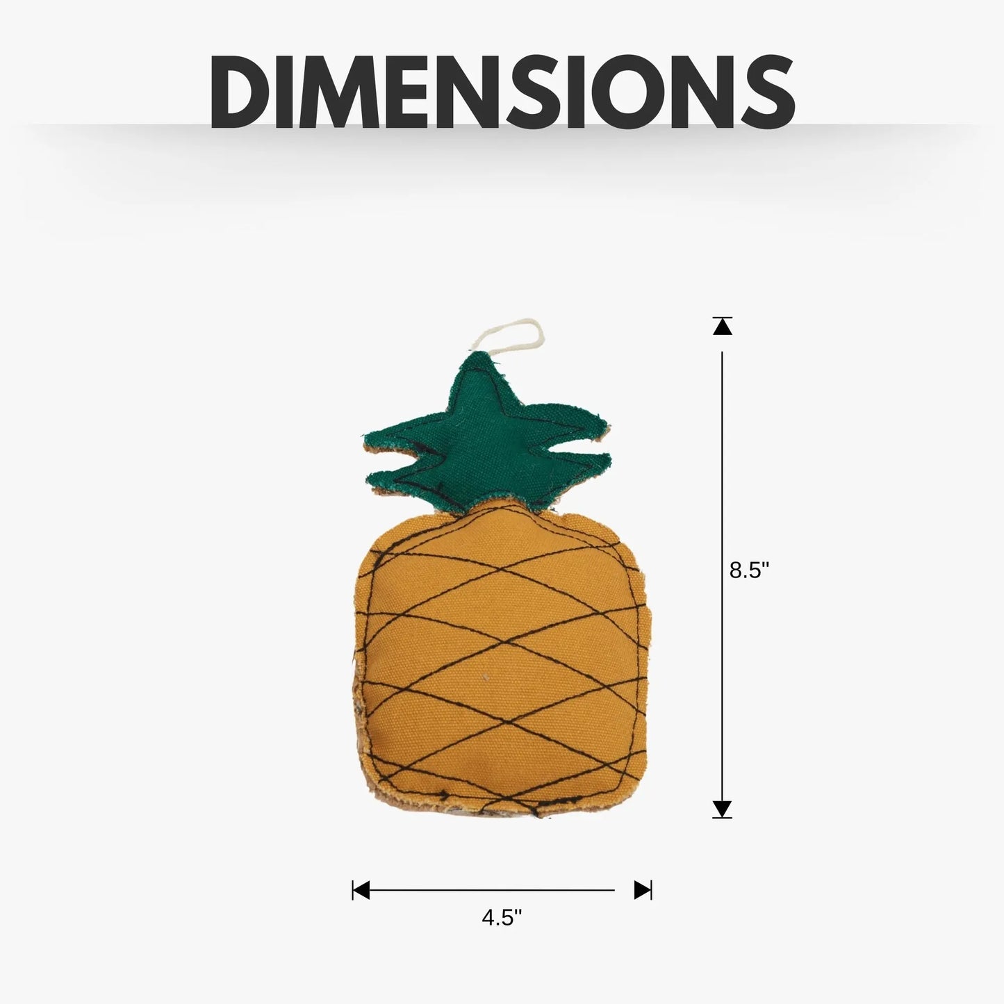 Country Living Canvas & Jute Pineapple-Shaped Dog Chew Toy – Durable, Safe and Non-Toxic American Pet Supplies
