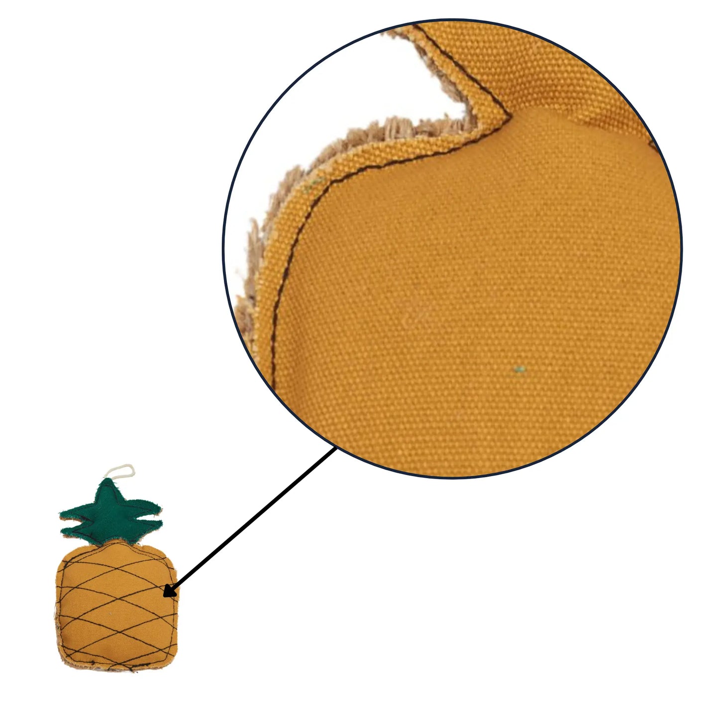 Country Living Canvas & Jute Pineapple-Shaped Dog Chew Toy – Durable, Safe and Non-Toxic American Pet Supplies