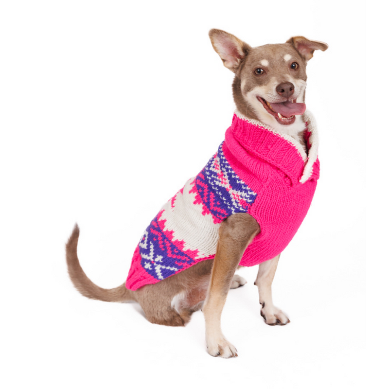 Pink Vail Dog Sweater