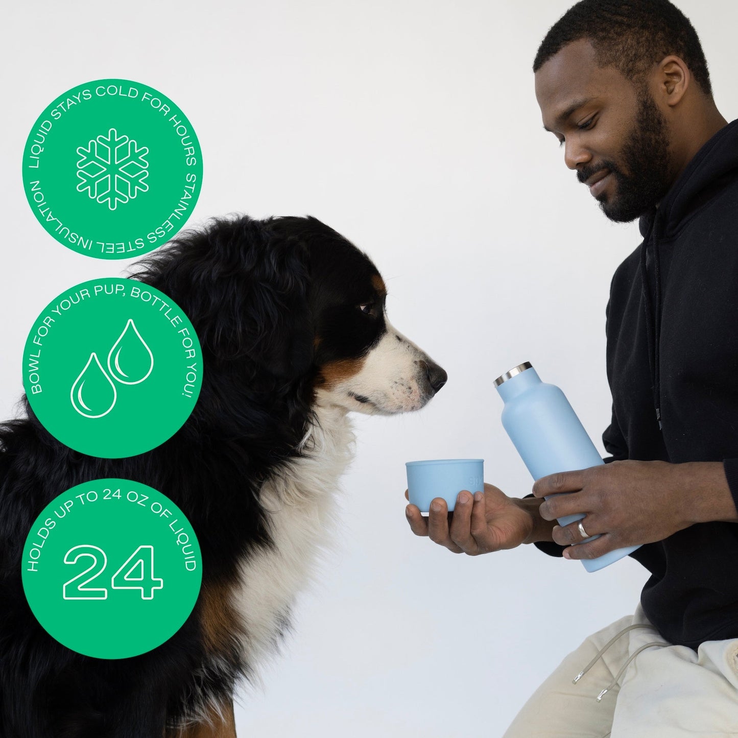 24oz Dog & Me Insulated Water Bottle Springland Pets