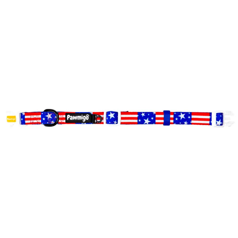 Red, White, & Bark Classic Collar Pawmigo