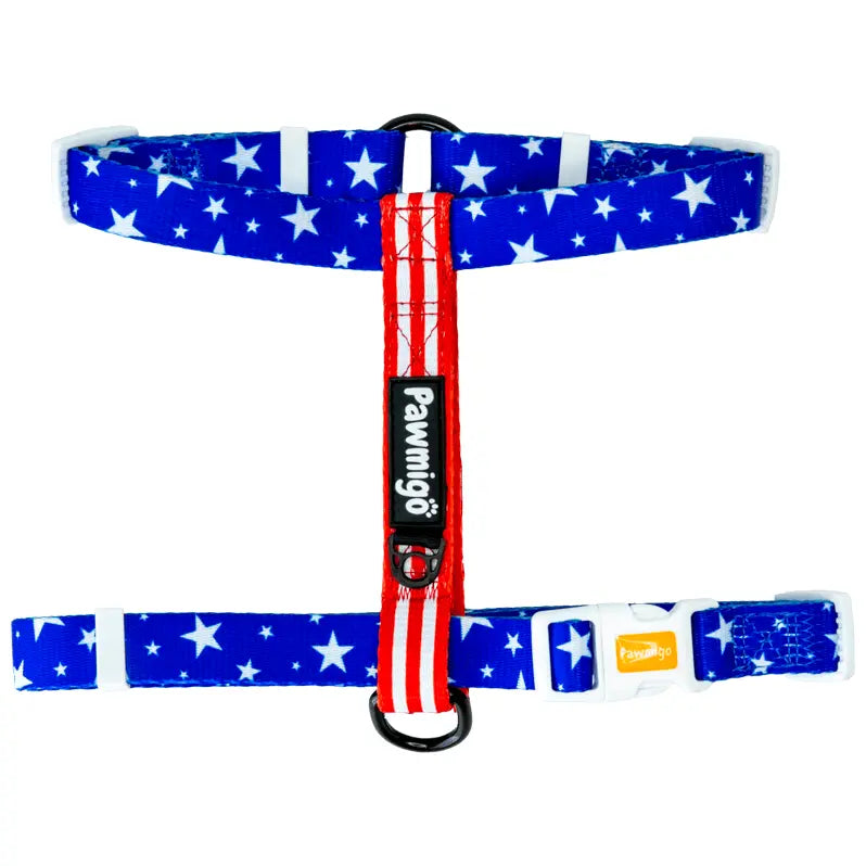Red, White & Bark Free-Fit Harness Pawmigo