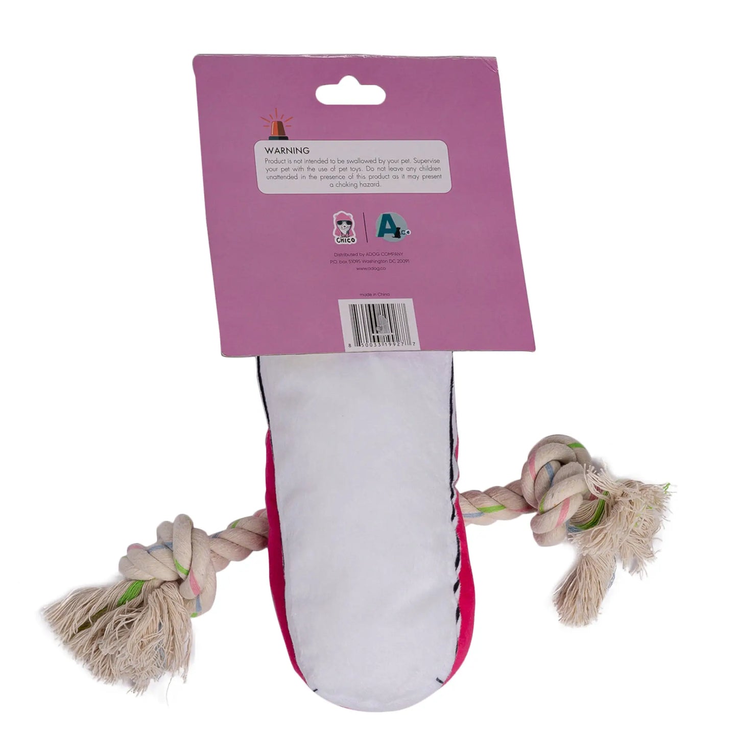 Squeaky Comfort Plush Sneaker Dog Toy – with Treat Compartment, Safe & Durable – Pink American Pet Supplies
