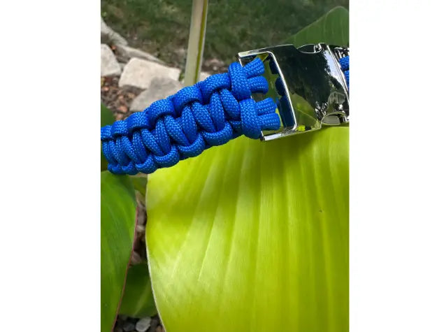 Cobra Braid in Royal Blue - Handmade Dog Collar Pawsh Pup Co.