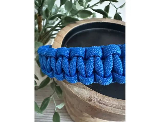 Cobra Braid in Royal Blue - Handmade Dog Collar Pawsh Pup Co.