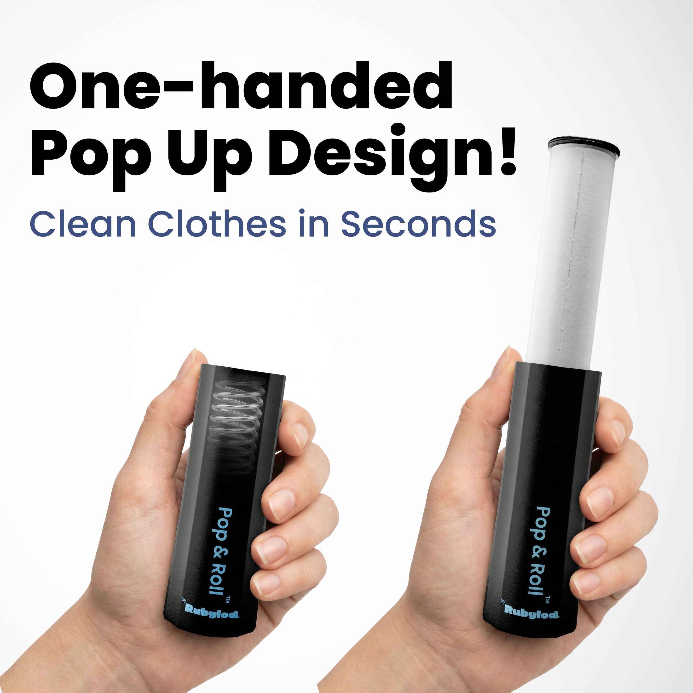 Mini Lint Roller for Pet Hair with 2 Refills