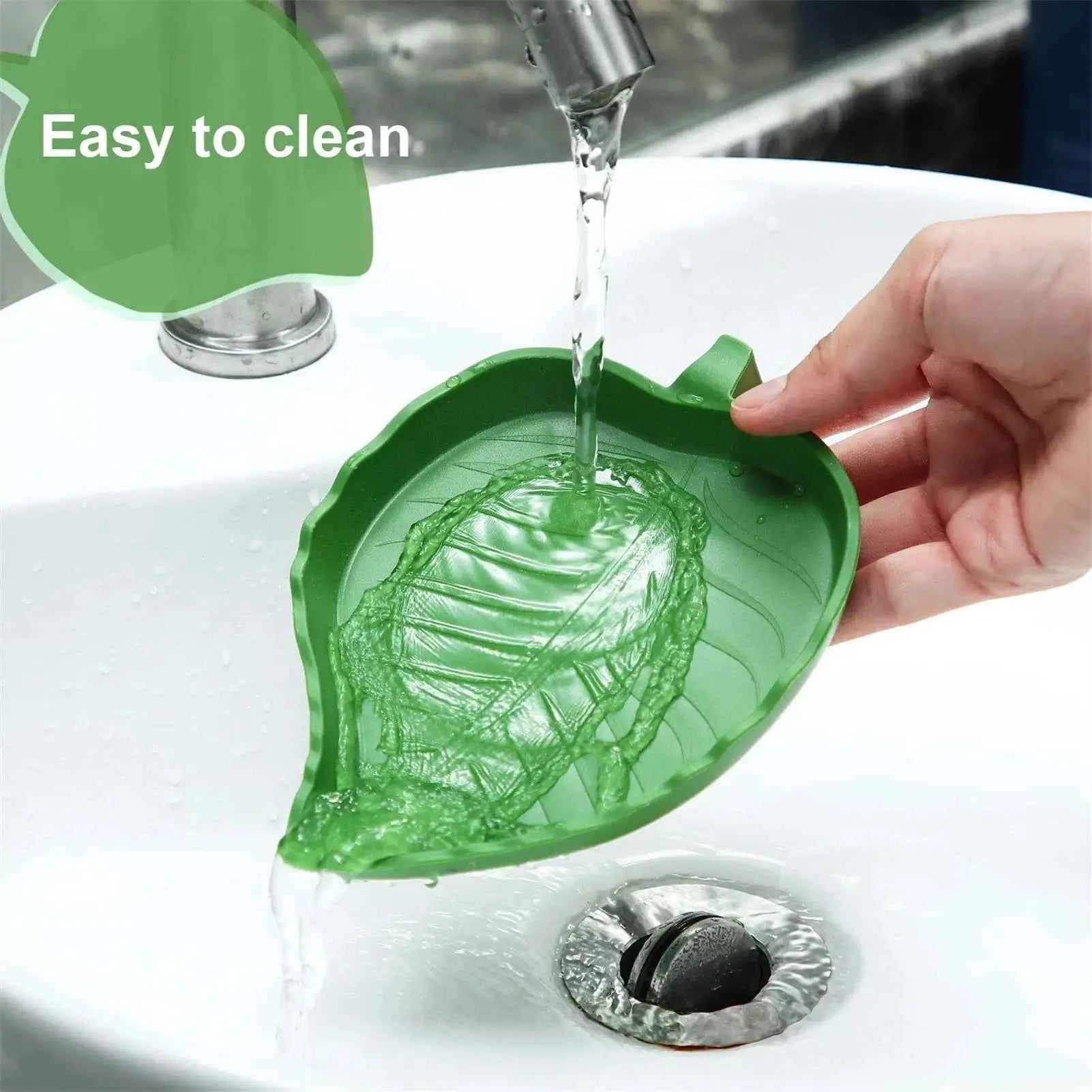 Reptile Leaf Shape Dish Flat Water Plate for Lizards Young Bearded Dragons Chameleon Small Snakes Water Plate for Turtle Lizards
