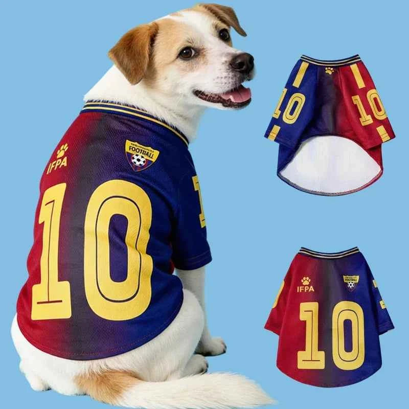 No.10 Red&Blue Mesh Breathable Dog Clothes Teddy Sport Large Dog Jersey Basketball Clothing Puppy T-Shirts Summer Pet Cat Shirts