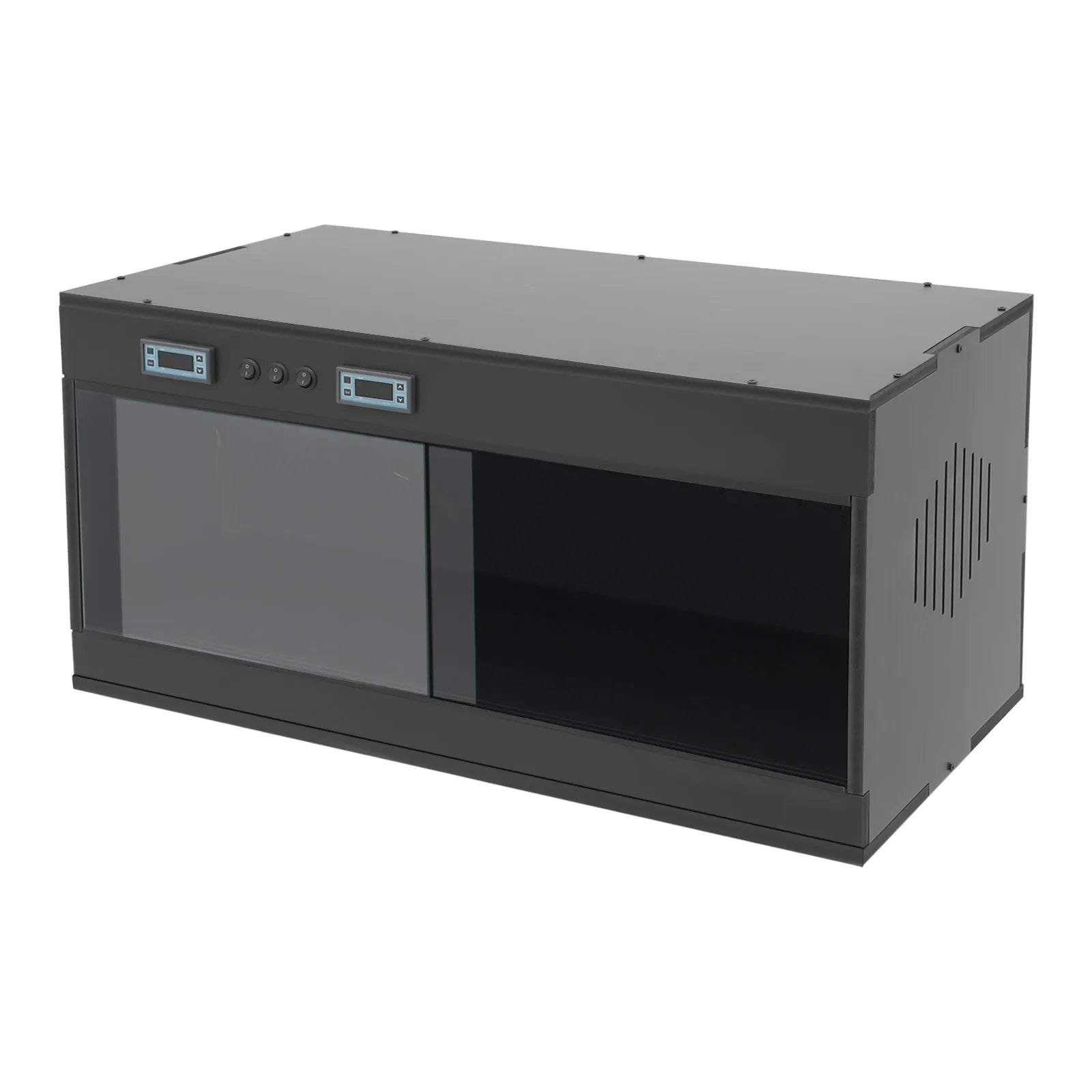 Reptile Lounge Habitat with Glass Sliding Door and Intelligent Thermostat 80*40*40cm Reptile Breeding Box LCD Reptile Pet Box