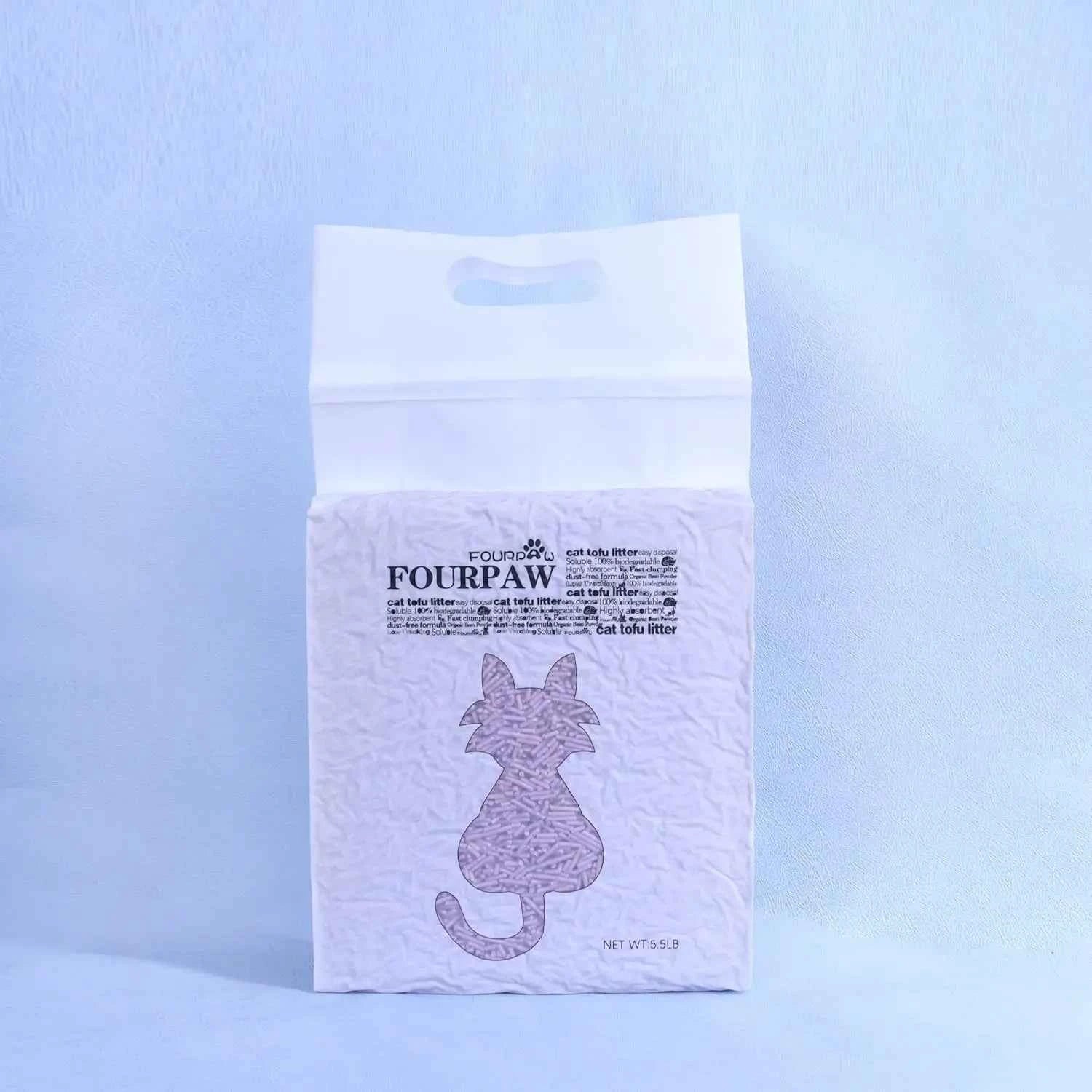 Flushable Lavender Scented Tofu Cat Litter, 5.5 Lbs Low Tracking 2mm Pellets