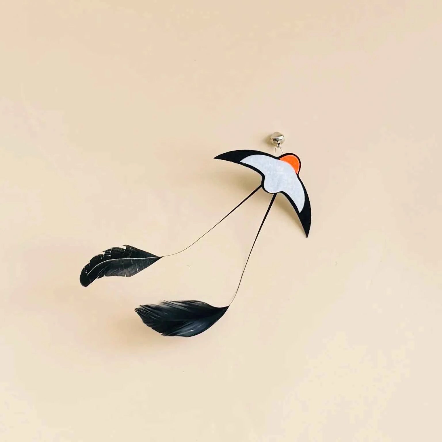 Interactive Cat Toy Funny Simulation Bird Feather with Bell Cat Stick Toy for Kitten Playing Teaser Wand Toy Pet Cats Supplies