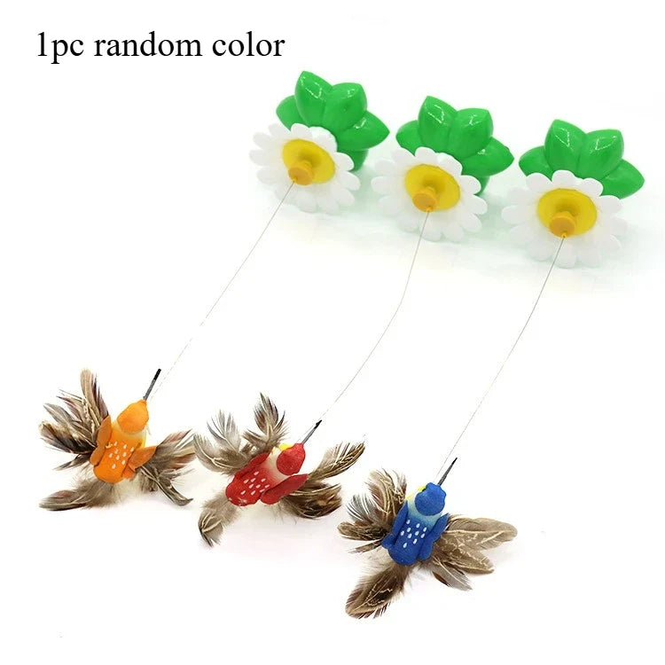 Cat Toys Rotating Electric Flying Butterfly Flying Bird Automatic Cat Teaser Toy Intelligent Training Fun Plaything Pet Supplies