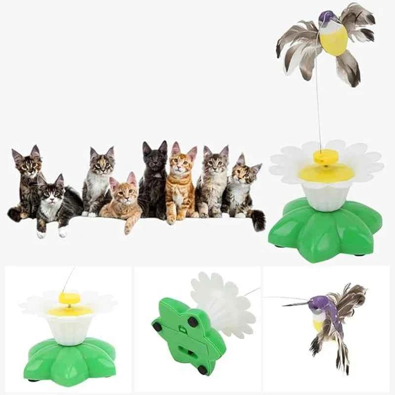 Funny Flying Bird Cat Toy Flying Bird Cat Toys for Indoor Cats with A Fastening Tape 360 Degree Rotatable for All Breeds Cat