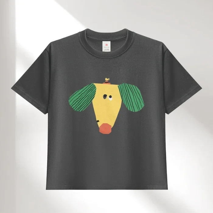 Boys Sun Flower T-shirts 2025 Summer Dog Tees for Kids Short-sleeve Girls Tops Cotton Children Shirts Baby Boys T Shirt