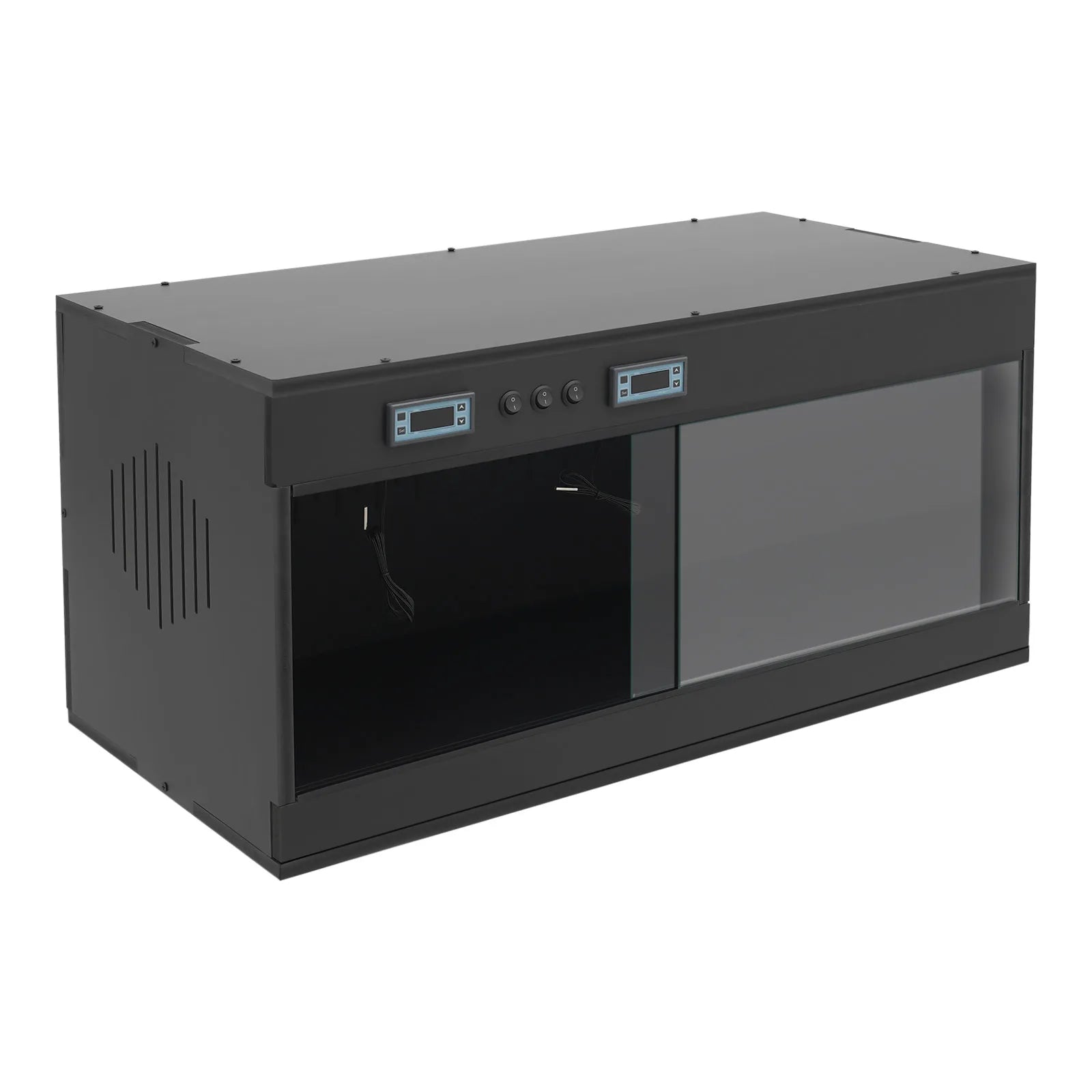 Reptile Lounge Habitat with Glass Sliding Door and Intelligent Thermostat 80*40*40cm Reptile Breeding Box LCD Reptile Pet Box